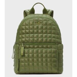 New Kate Spade Camden Quilted Large Backpack Kelp Forest